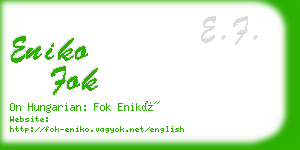 eniko fok business card